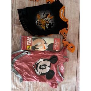 Disney 12 month outfits and Mickey, mouse wall decor